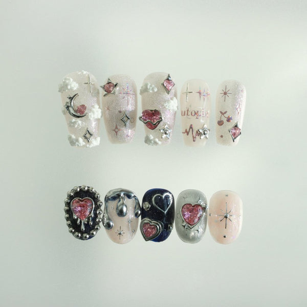 Make.N X Pochit Moon & Heart Nail Charm