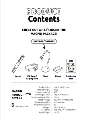 Mayour x SHINY MAGPIN (Magnet + Sensor Mini Lamp) Beige