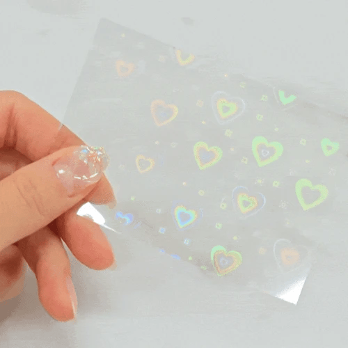 JELLO JELLO Heart Hologram Film Sticker