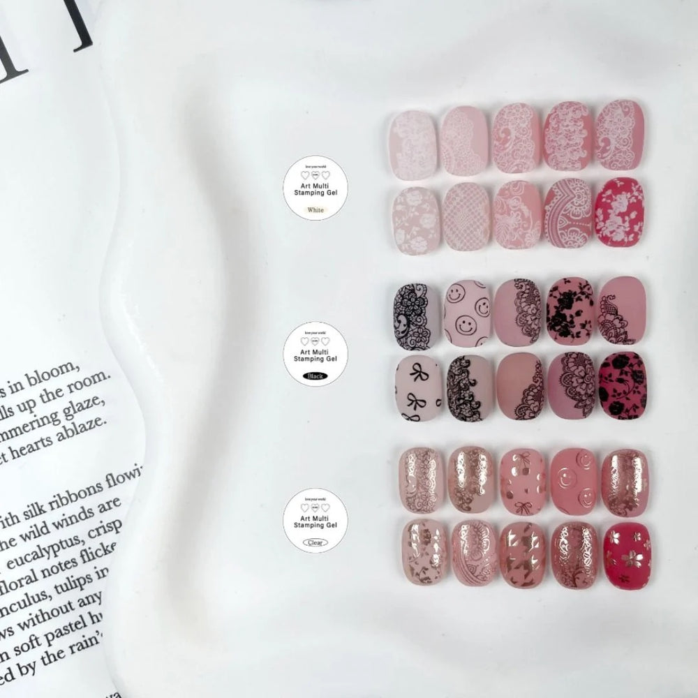 CLODI Art Multi Stamping Base and Pastel Gel Set