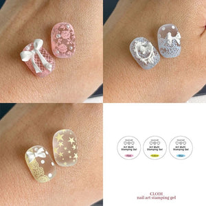 CLODI Art Multi Stamping Base and Pastel Gel Set
