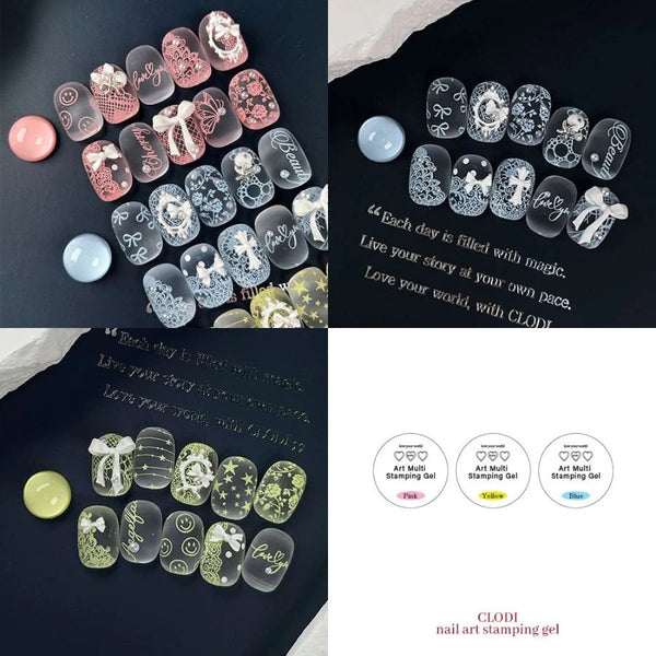 CLODI Art Multi Stamping Base and Pastel Gel Set