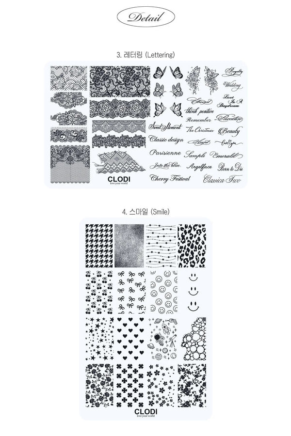 CLODI Nail Art Stamping Plate Set