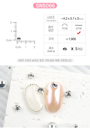 JELLO JELLO  Silver 3-Point Diamond Stones