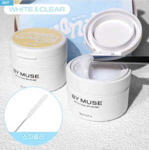 By Muse Mongle Embo Gel – Clear & White 3D Sculpting Gel Set + Free Spatula