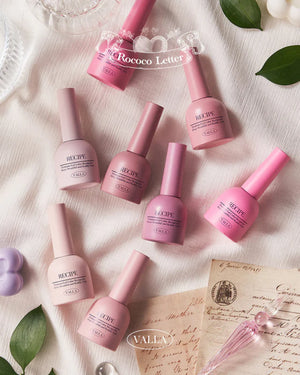 VALLA Rococo Letter Gel Collection – Romantic Pastel Shades (HEMA-Free)