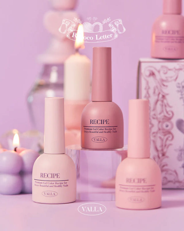 VALLA Rococo Letter Gel Collection – Romantic Pastel Shades (HEMA-Free)