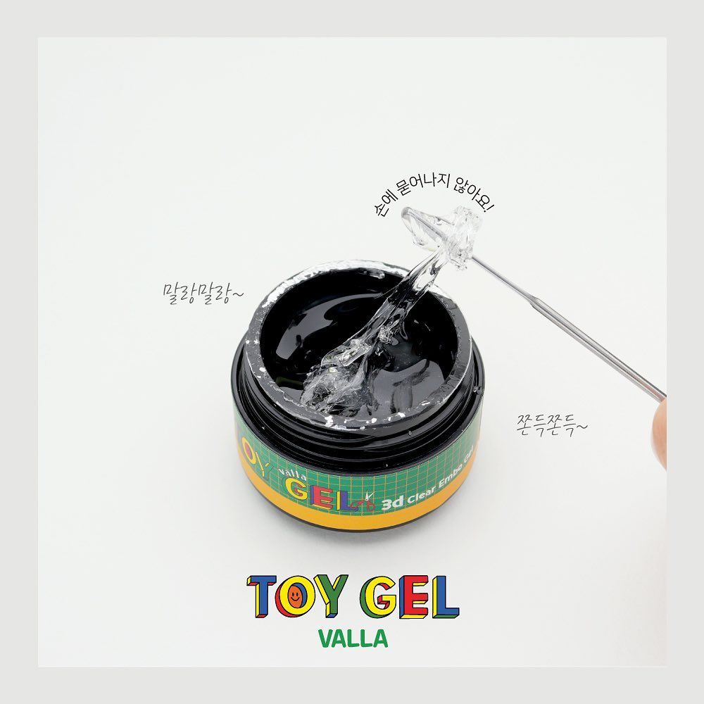 VALLA Toy Gel 3D clear clay gel for professional embossed nail art